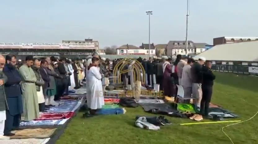 The Eid congregation in prayer